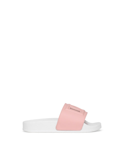 LEATHER SLIDERS WITH DG MILLENNIALS LOGO