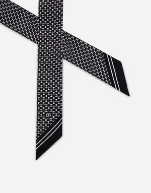 COTTON SCARF WITH POLKA-DOT PRINT