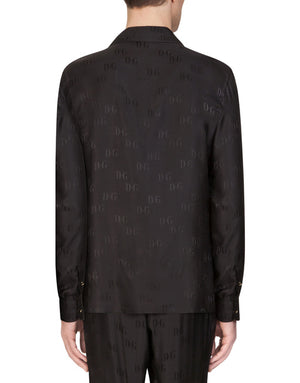 DG SILK JACQUARD PAJAMA SHIRT