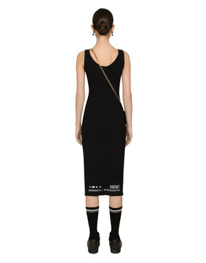 SLEEVELESS SPANDEX JERSEY MIDI DRESS DGVIB3