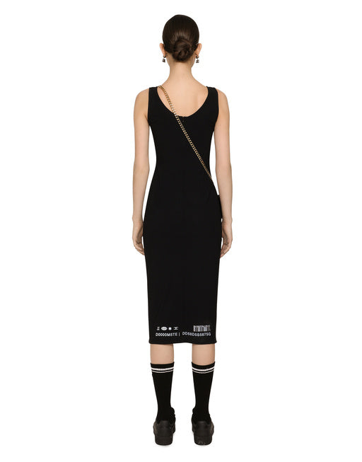 SLEEVELESS SPANDEX JERSEY MIDI DRESS DGVIB3
