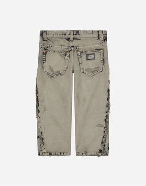 OVERDYED WASHED DENIM JEANS
