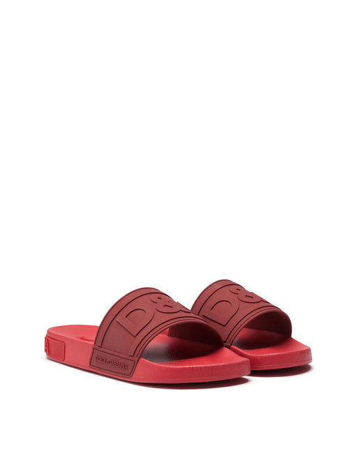 RUBBER BEACHWEAR SLIDES WITH DG LOGO