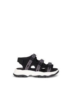 MESH TREKKING SANDALS WITH JACQUARD LOGO