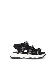 MESH TREKKING SANDALS WITH JACQUARD LOGO