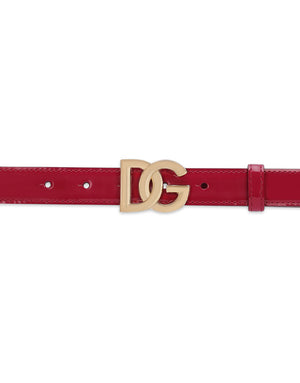 POLISHED CALFSKIN BELT WITH DG LOGO