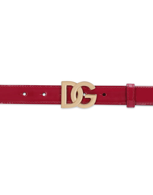 POLISHED CALFSKIN BELT WITH DG LOGO