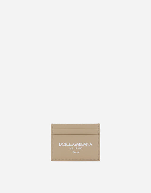 CALFSKIN CARD HOLDER WITH LOGO