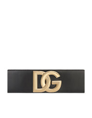 STRETCH BAND AND LUX LEATHER BELT WITH DG LOGO