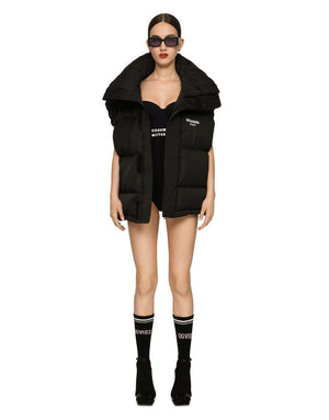 SLEEVELESS PADDED NYLON DOWN JACKET WITH HIGH NECK DGVIB3