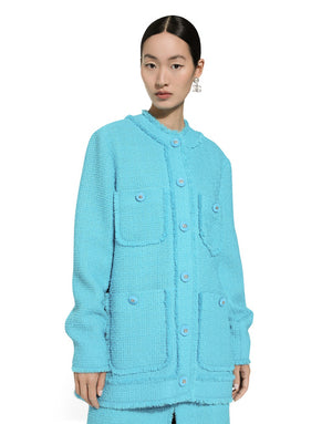 SINGLE-BREASTED RASCHEL TWEED JACKET