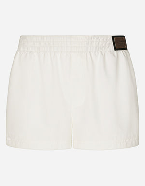 SHORT SWIM TRUNKS WITH BRANDED TAG