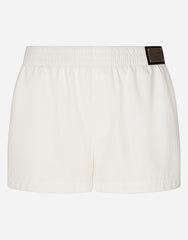 SHORT SWIM TRUNKS WITH BRANDED TAG