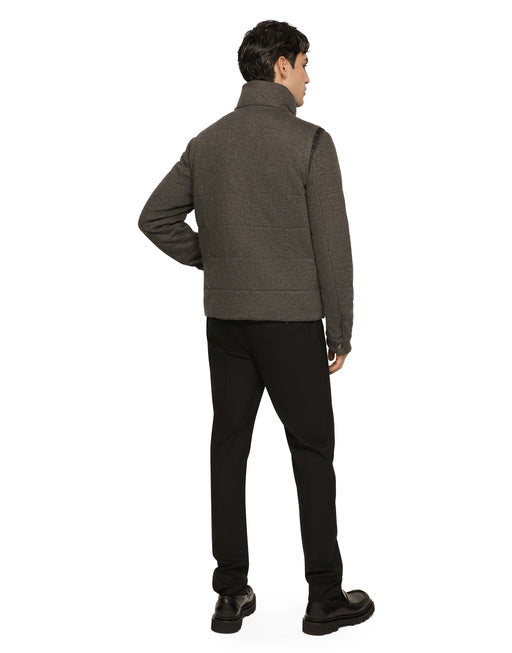 STRETCH JERSEY JACKET WITH BRANDED TAG