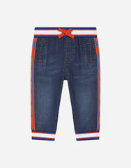 STRETCH JERSEY DENIM JOGGING PANTS