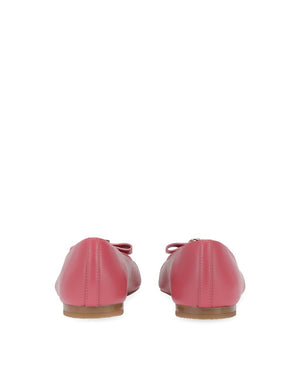 CALFSKIN BALLET FLATS WITH BOW DETAIL