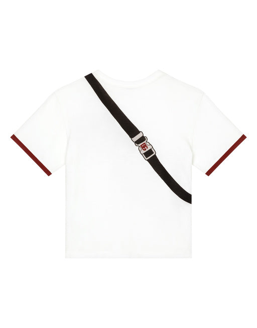 JERSEY T-SHIRT WITH BELT-BAG PRINT