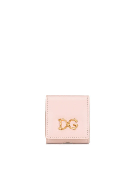 CALFSKIN AIRPODS CASE WITH BAROQUE DG LOGO
