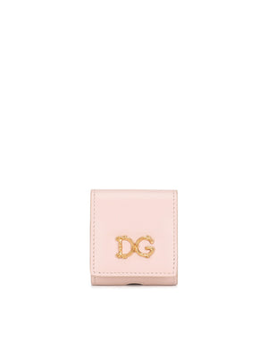 CALFSKIN AIRPODS CASE WITH BAROQUE DG LOGO