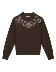 ROUND-NECK JERSEY SWEATSHIRT WITH COIN PRINT