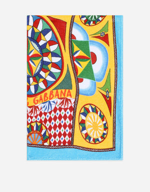 CARRETTO-PRINT TERRY BEACH TOWEL (140X80)