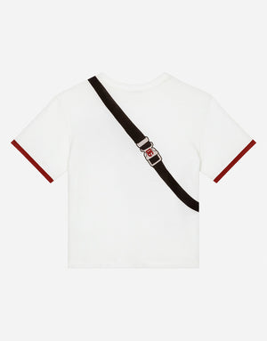 JERSEY T-SHIRT WITH BELT-BAG PRINT