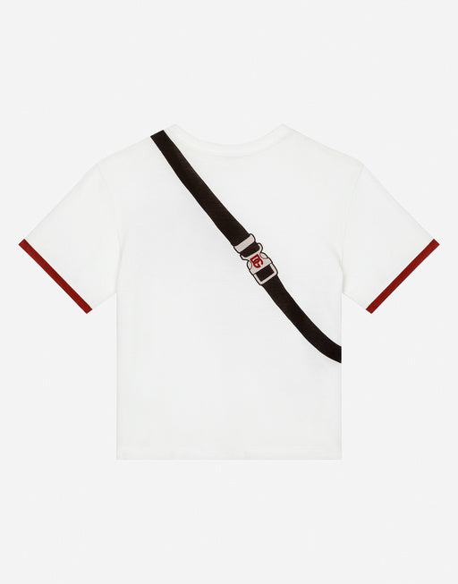 JERSEY T-SHIRT WITH BELT-BAG PRINT
