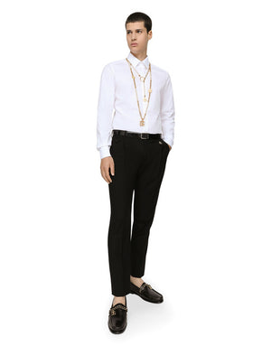 COTTON GOLD-FIT SHIRT WITH DG PATCH