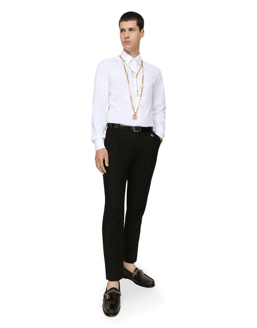 COTTON GOLD-FIT SHIRT WITH DG PATCH