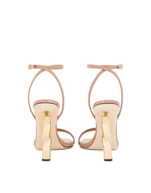 PATENT LEATHER SANDALS WITH 3.5 HEEL
