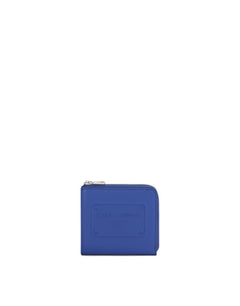 CALFSKIN CARD HOLDER WITH RAISED LOGO