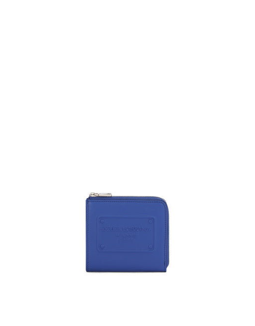 CALFSKIN CARD HOLDER WITH RAISED LOGO