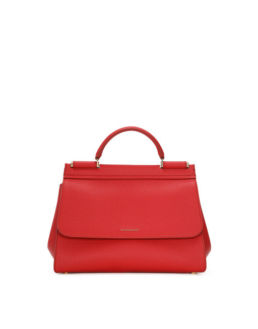 HANDBAG IN DRUMMED CALF LEATHER