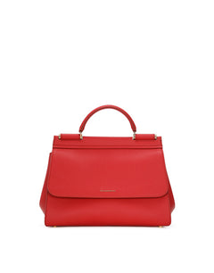 HANDBAG IN DRUMMED CALF LEATHER