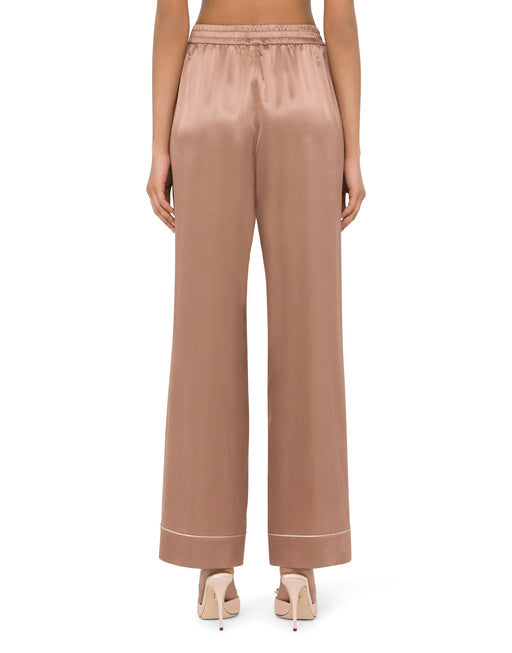 SATIN PAJAMA PANTS WITH PIPING