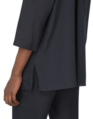 LINEN SHIRT WITH 3/4 SLEEVES