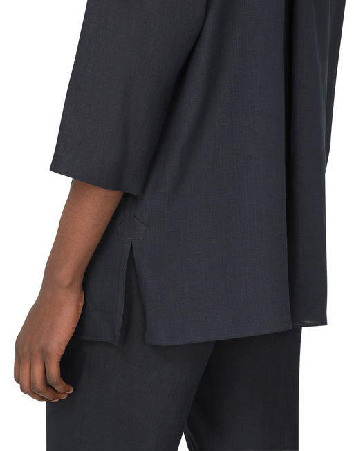 LINEN SHIRT WITH 3/4 SLEEVES