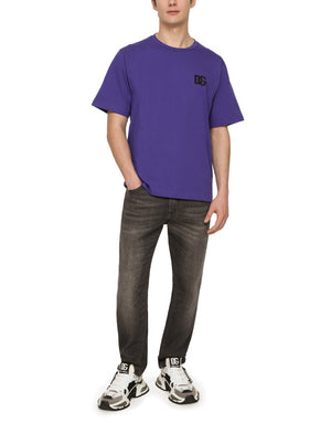 WASHED STRETCH DENIM LOOSE JEANS