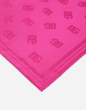 TWILL JACQUARD SCARF WITH DG LOGO (70 X 70)