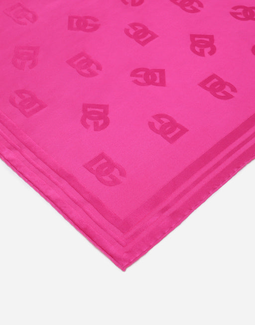 TWILL JACQUARD SCARF WITH DG LOGO (70 X 70)