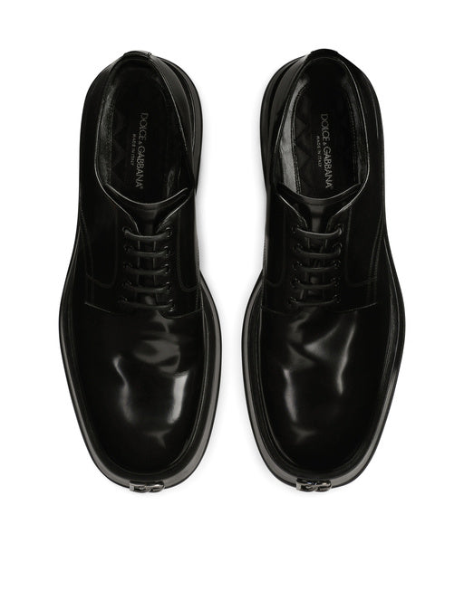 BRUSHED CALFSKIN DERBY SHOES