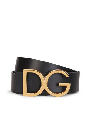 LEATHER BELT WITH DG LOGO