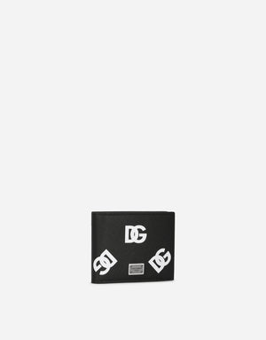 CALFSKIN WALLET WITH COIN POCKET AND ALL-OVER DG PRINT