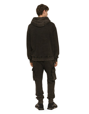 WASHED JERSEY CARGO PANTS WITH LOGO