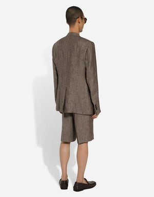 DOUBLE-BREASTED LINEN TAORMINA JACKET