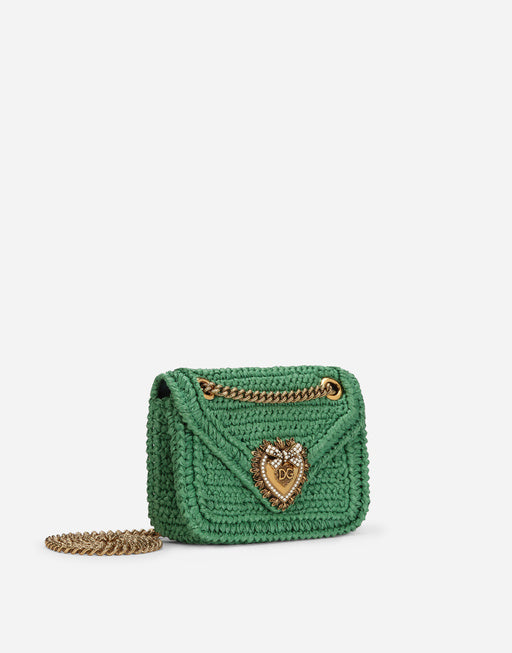 MEDIUM CROCHET RAFFIA DEVOTION BAG