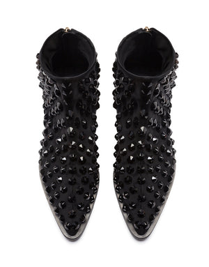 MESH CHELSEA BOOTS WITH RHINESTONE EMBELLISHMENT
