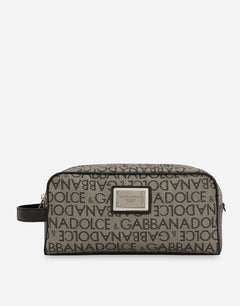 COATED JACQUARD TOILETRY BAG