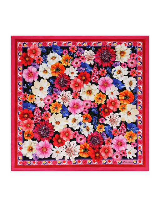 WISTERIA-PRINT TWILL SCARF (50 X 50)