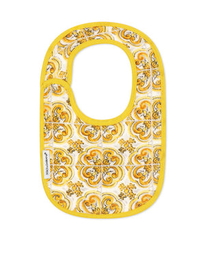 2-BIB GIFT SET IN YELLOW MAJOLICA-PRINT JERSEY